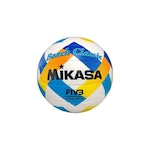 Bola Vôlei de Praia Mikasa Couro Sintético Bv543-Y BRANCO/AZUL