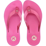 Chinelo Kenner Kyra Slim - Feminina ROSA/BRANCO