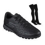 Chuteira Society Skechers Skx_1.5 Academy + Par de Meião - Adulto PRETO