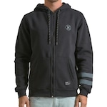 Jaqueta de Moletom com Capuz Hurley Aberto Circle Icon - Masculino PRETO