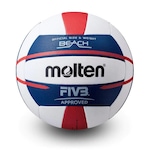 Bola de Volei de Praia Molten Elite V5B5000 Fivb Approved T5 BRANCO/VERMELHO