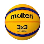 Bola de Basquete Molten 3X3 Basketball Rubber Cover Bt332010 Sulcos Profundos AMARELO