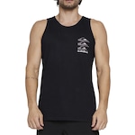 Camiseta Regata Quiksilver Vertical Logos Sm25 - Masculina PRETO