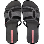 Chinelo Slide Ipanema Diversa Sempre Nova Corda Brilhante - Feminina PRETO/ROSA