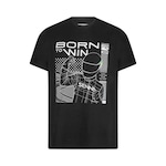 Camiseta Ayrton Senna Born To Win  Busque Sua Verdade - Masculina PRETO