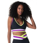 Top Fitness Vestem Groove - Feminino PRETO