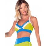 Top Fitness Vestem Tricolor Estela - Feminino AMARELO