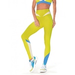 Calça Legging Fuso com Recortes Vestem Estela - Feminina AMARELO