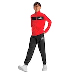 Agasalho Puma Poly Suit CL B Infantil VERMELHO/PRETO/CINZA