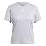 Camiseta adidas Essentials 3 Listras Feminina ROXO CLARO