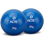 Bola Acte Sports Tonificadora (Par 3Kg Cada) T57 AZUL