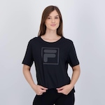 Camiseta Fila Letter Essentials - Feminina PRETO