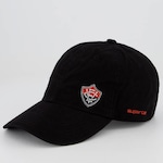 Boné Aba Curva do Vitória Supercap 6 Gomos - Strapback - Adulto PRETO