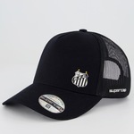 Boné Aba Curva do Santos Supercap Trucker - Snapback - Adulto PRETO