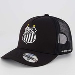 Boné Aba Curva do Santos Supercap Trucker - Snapback - Adulto PRETO