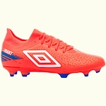 Chuteira Campo Umbro Adamant Premier - Adulto LARANJA/BRANCO