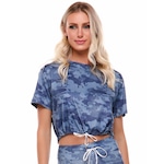 Camiseta Vestem Dry Fit Camuflado Denim - Feminina AZUL