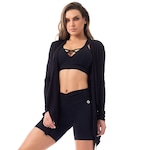 Blusa Manga Longa Vestem Cardigan Blanca - Feminina PRETO