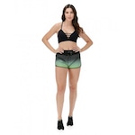 Conjunto Vestem Top e Shorts Lolita - Feminino PRETO