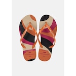 Chinelo Tropical Brasil Estampado Slim - Feminino MARROM