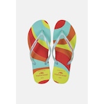 Chinelo Tropical Brasil Estampado Slim - Feminino VERDE