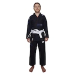 Kimono Jiu Jitsu Shiroi Inter Trançado Adulto PRETO