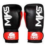 Luvas de Boxe Mks Combat Rustic Adulto PRETO/VERMELHO