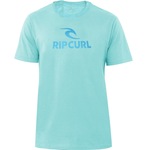 Camiseta Rip Curl Icon Logo Tee Sky - Masculina AZUL