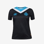 Camisa do Grêmio 3 2024 Umbro Oficial Jogadora - Feminina PRETO