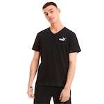 Camiseta Puma Essentials V-Neck Masculina PRETO