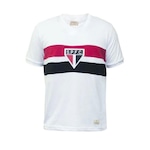 Camiseta do São Paulo 1980 Retrô Mania Oficial Licenciada Masculina BRANCO