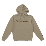 Blusão de Moletom Diamond Outline Hoodie Masculino Areia