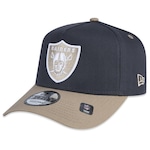 Boné Aba Curva New Era 940 A-Frame Las Vegas Raiders Dual - Snapback - Adulto CINZA ESCURO