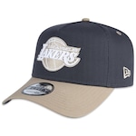 Boné Aba Curva New Era 940 A-Frame Los Angeles Lakers Dual - Snapback - Adulto CINZA ESCURO