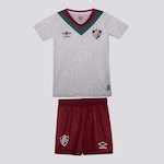 Kit Uniforme de Futebol do Fluminense Iii 2024 Umbro - Infantil BEGE