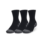 Meia Cano Alto Under Armour Performance Tech - 3 Pares - Unissex PRETO