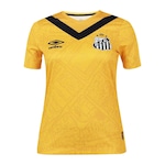 Camisa do Santos 3 2024 Umbro Oficial Jogadora - Feminina AMARELO ESCURO