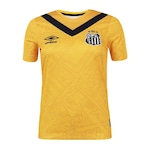 Camisa do Santos 3 2024 Umbro Oficial Torcedora - Feminina AMARELO ESCURO