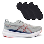 Tênis Asics Gel-Kayano 31 + 3 Pares de Meias - Masculino CINZA/VERMELHO