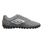 Chuteira Society Umbro Neo Striker - Adulto CINZA/LARANJA