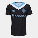 Camisa do Grêmio Iii 24/25 Umbro S/N° Torcedor - Masculina PRETO/BRANCO