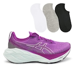 Tênis Asics Novablast 4 + 3 Pares de Meias - Feminino ROXO