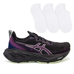 Tênis Asics Novablast 4 + 3 Pares de Meias - Feminino BRANCO/AZUL CLA