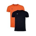 Camiseta Penalty X - 2 Unidades - Infantil PRETO/LARANJA