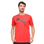 Camiseta Puma Active Big Logo - Masculina Vermelho/Preto