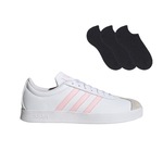 Kit Tênis adidas Vl Court Base + 3 Pares de Meias - Masculino BRANCO/ROSA