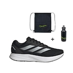 Kit Tênis adidas Duramo Rc - Adulto + Mochila e Garrafinha PRETO/BRANCO