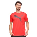 Camiseta Puma Active Big Logo - Masculina Vermelho/Preto