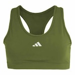 Top adidas Treino Basico Suporte Médio - Feminino VERDE/BRANCO