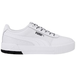 Tênis Puma Carina Logomania Feminino BRANCO/PRETO